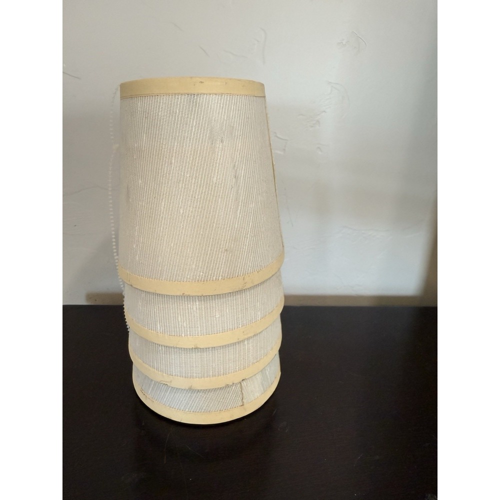 Lamp Shade 4 MINI VINTAGE Mid Century 4" TALL 3" WIDE~ BEIGE~DRUM